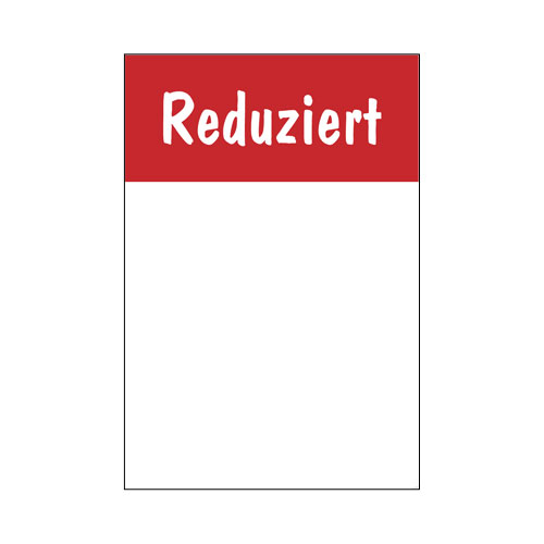 Rahmenschild 'Reduziert' DIN A4