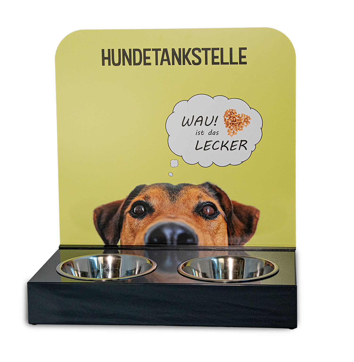 Hundetankstelle mit 2 Näpfen