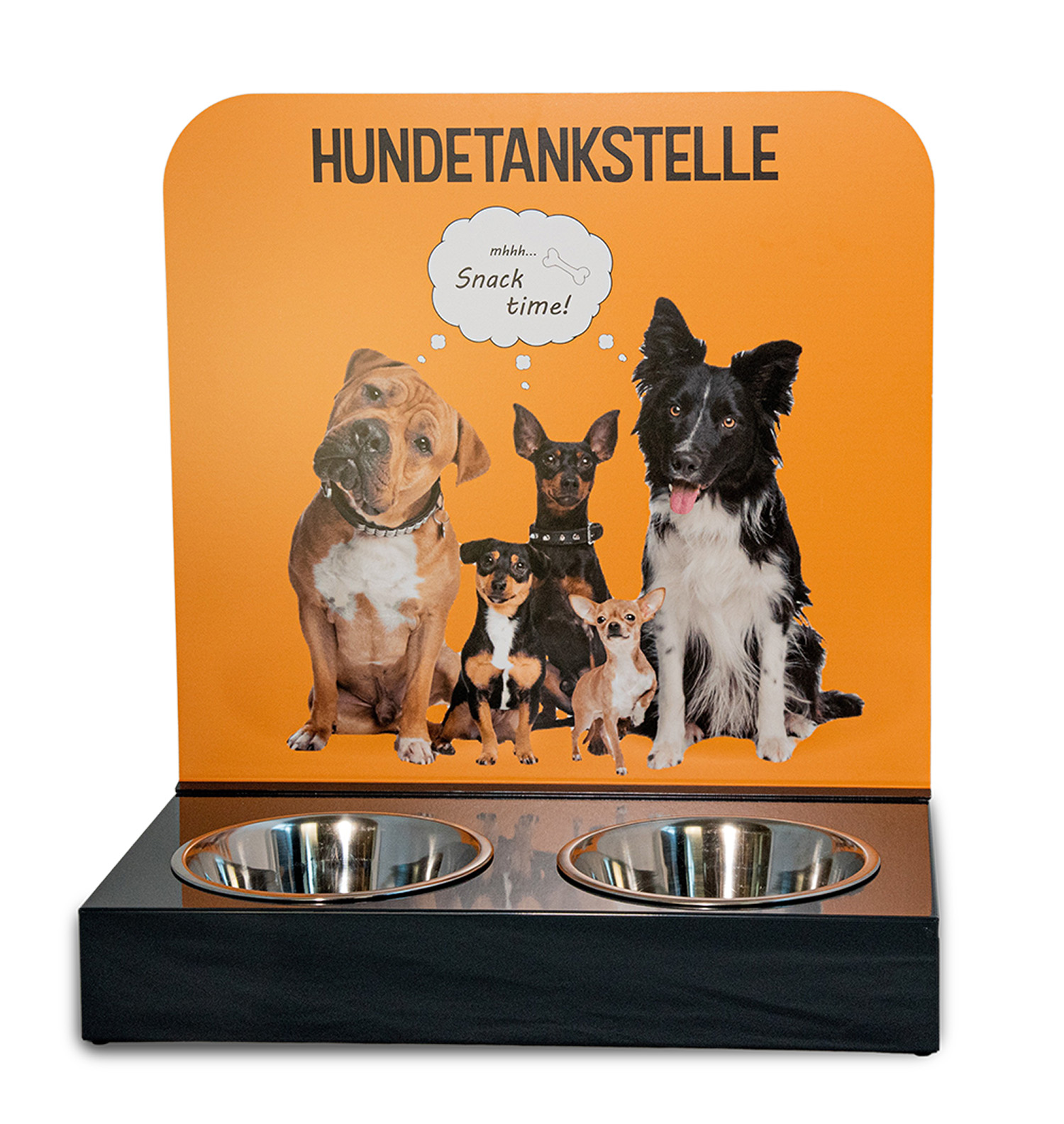 Hundetankstelle mit 2 Näpfen