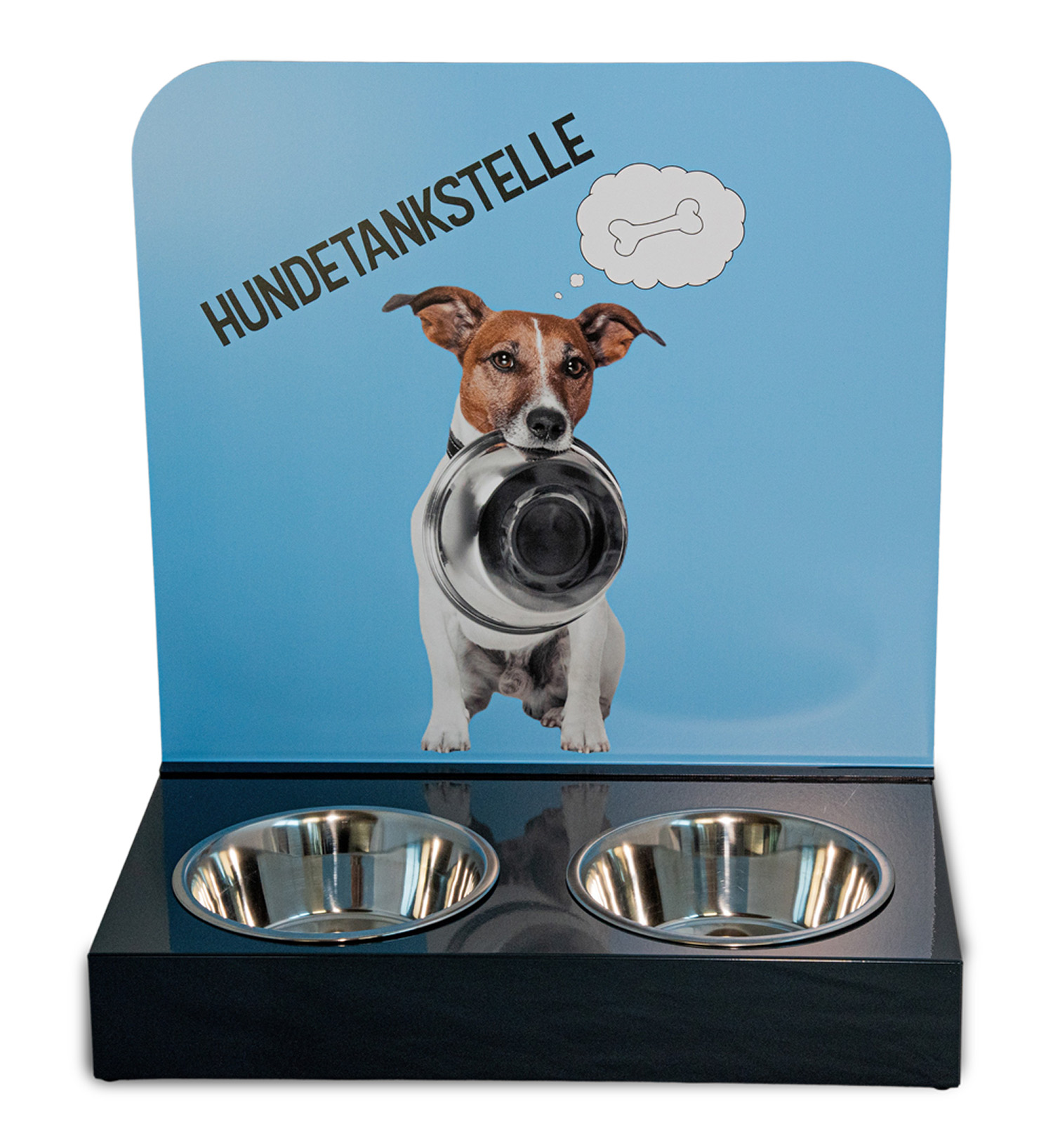 Hundetankstelle mit 2 Näpfen